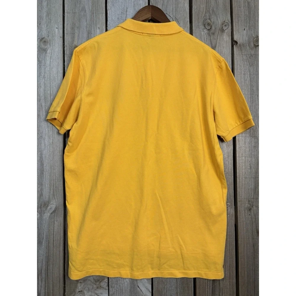 Polo Ralph Lauren‎ Men's L Yellow Classic Piqué Polo Shirt 🐎 Vintage Prep